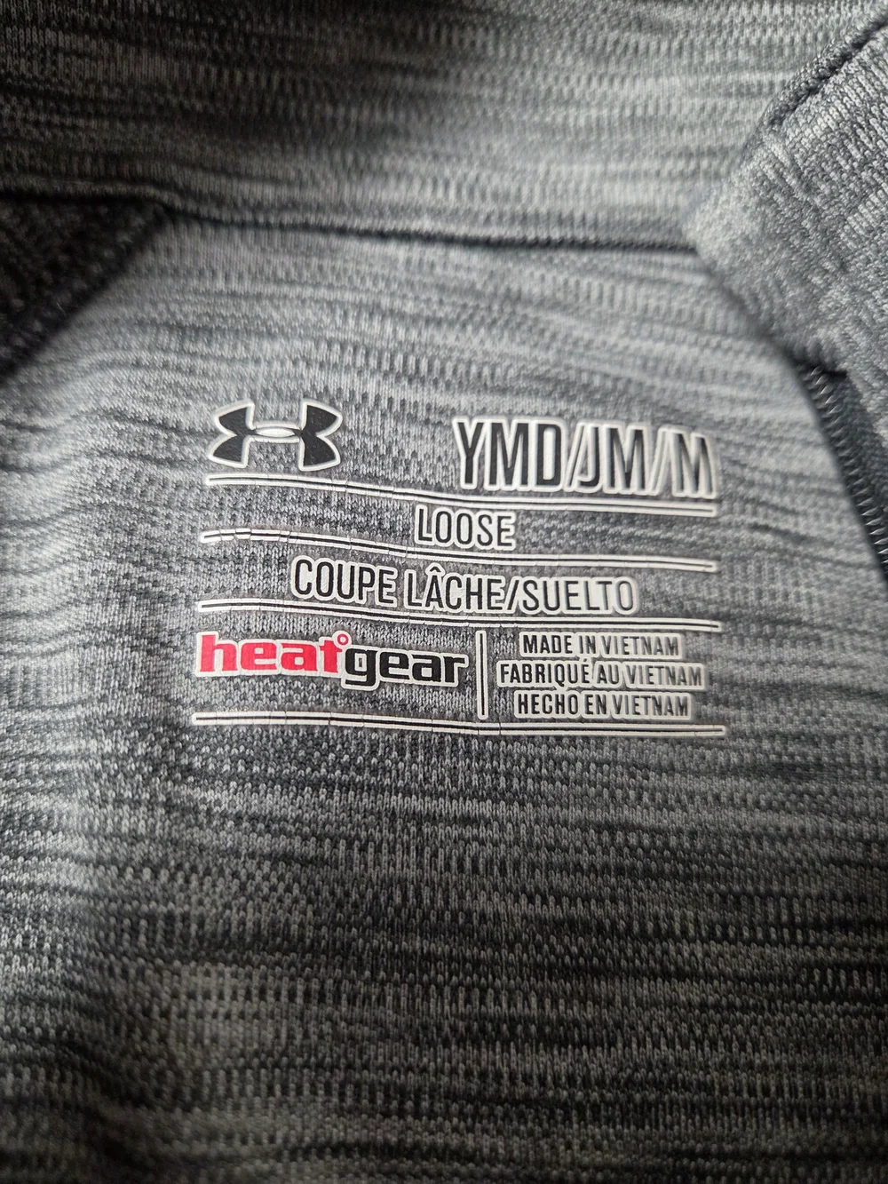 Under Armour Heather Gray Quarter-Zip Pullover with Pink Accents